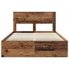 vidaXL Bed Frame with Headboard Old Wood 140 x 190 cm Solid Pine Wood