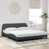 vidaXL Bed Frame "Dover" Dark Grey 180x200 cm Super King Velvet