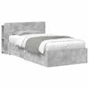 vidaXL Bed Frame with Storage with Headboard Concrete Grey 75 x 190 cm