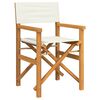 vidaXL Folding Director's Chairs 2 pcs Cream Solid Wood Teak