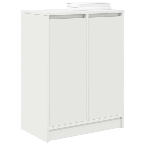 vidaXL Shoe Cabinet White 57x34x76 cm Engineered Wood