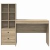 vidaXL Desk with Drawer 2 pcs Sonoma Oak