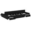 vidaXL Storage Bed Frame Black Oak 120 x 200 cm Engineered Wood