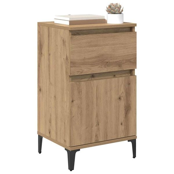 vidaXL Bedside Cabinet Artisan Oak 40 x 35 x 70 cm Engineered Wood