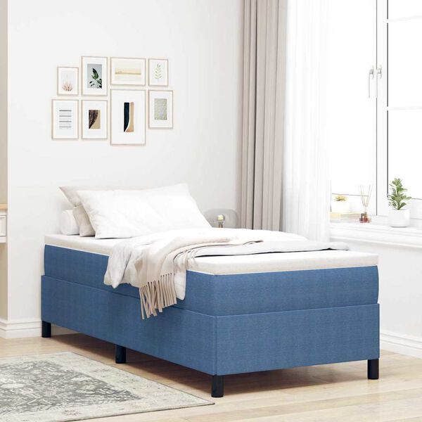vidaXL Bed Frame Blue 80 x 200 cm Corduroy fabric