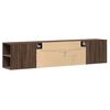 vidaXL TV Wall Cabinet with LED Brown Oak 180x31x39.5 cm