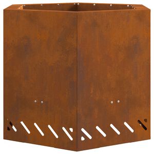 vidaXL Smokeless Fire Pit Brown 58 x 58 x 51 cm Steel