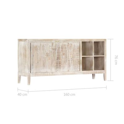 vidaXL Sideboard 160x40x76 cm Solid Mango Wood