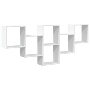 vidaXL Wall Shelf White 159x18x66 cm Engineered Wood