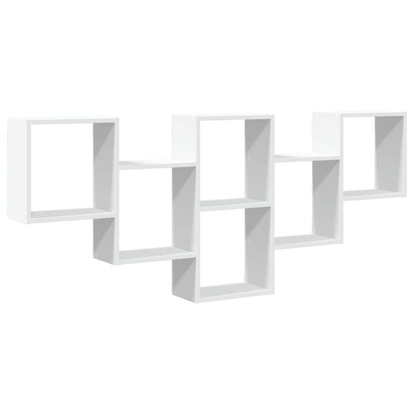 vidaXL Wall Shelf White 159x18x66 cm Engineered Wood