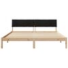 vidaXL Bed frame Brown and black 180 x 200 cm Solid pine wood