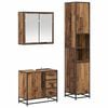 vidaXL Bathroom Furniture Set with Door 3 pcs Old Wood Engineered Wood