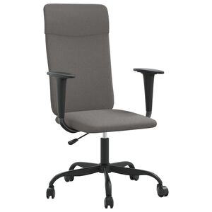vidaXL Office Chair Height Adjustable Dark Grey Fabric
