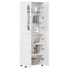 vidaXL Highboard High Gloss White 60 x 35 x 182 cm Engineered Wood
