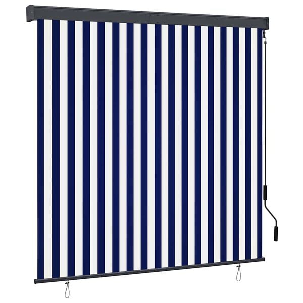 vidaXL Outdoor Roller Blind 160x250 cm Blue and White