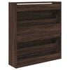 vidaXL Shoe Cabinet Brown Oak 80x21x87.5 cm Engineered Wood