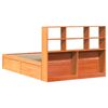 vidaXL Bed Frame without Mattress Wax Brown 140x190 cm Solid Wood Pine