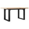 vidaXL Coffee Table O-Frame 80x50x40,5 cm Solid Wood Pine and Steel