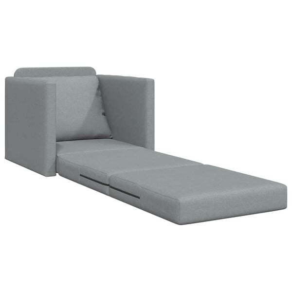 vidaXL Sofa Bed Light Grey 74 x 77 x 81 cm Fabric