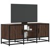 vidaXL TV Cabinet Brown Oak 100x35x41 cm Engineered Wood and Metal