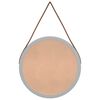 vidaXL Wall Mirror with Strap Silver &Oslash; 35 cm