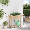 vidaXL Garden Planter Beige 111 x 37 x 76.5 cm Solid Fir Wood