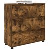 vidaXL Storage Cabinet Smoked Oak 80 x 31 x 81 cm Engineered Wood