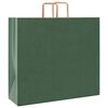vidaXL Paper Bags 250 pcs with Handles Green 54x15x49 cm