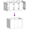 vidaXL Planter 120x80x80 cm Galvanised Steel