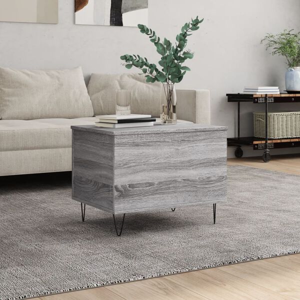 vidaXL Coffee Table Grey Sonoma 60x44.5x45 cm Engineered Wood