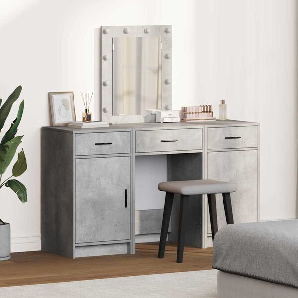 vidaXL Dressing Table with Door Grey 50 x 41 x 135 cm Engineered Wood