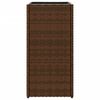 vidaXL Garden Planter Brown 30x30x60 cm Poly Rattan