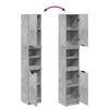 vidaXL Bathroom Cabinet Concrete Grey 32x34x188.5 cm Engineered Wood