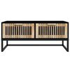 vidaXL Coffee Table Black 80x40x35 cm Engineered Wood and Iron