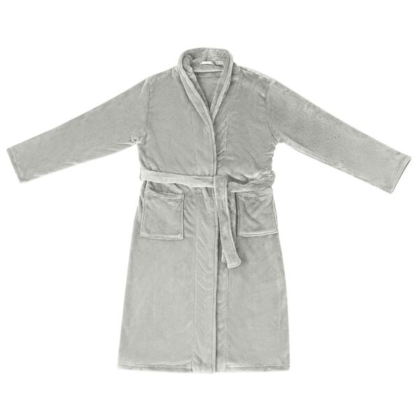 vidaXL Bathrobe without Hood Grey XXL Flannel