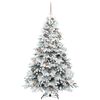 vidaXL Artificial Christmas Tree with 300 LEDs White 180 cm PE and PVC