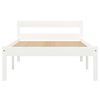 vidaXL Bed Frame without Mattress White Solid Pine Wood 100x200 cm