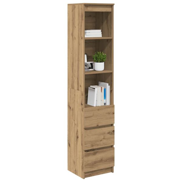 vidaXL Highboard Artisan Oak 37.5x35x180 cm Engineered Wood
