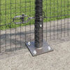 vidaXL Fence with Posts Grey 0.8 x 10 m Steel