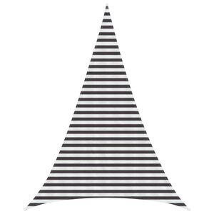 vidaXL Sunshade Sail 3 x 4 x 4 m HDPE Triangular Anthracite and White