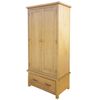 vidaXL Wardrobe with 1 Drawer 90x52x183 cm Solid Oak Wood