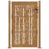 vidaXL Garden Gate 100x150 cm Corten Steel Bamboo Design