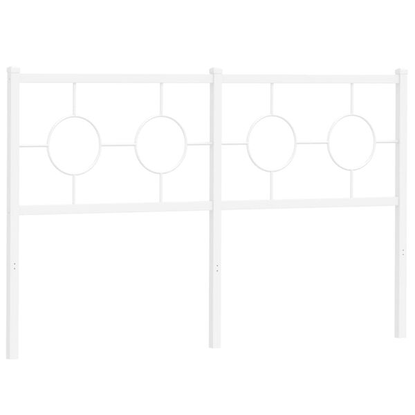 vidaXL Metal Headboard White 140 cm