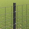 vidaXL Fence Post 11 pcs Grey 120 cm Steel
