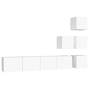 vidaXL Wall-mounted TV Cabinet White Engineered Wood