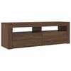 vidaXL TV Cabinet with LED Lights Brown Oak 120x35x40 cm