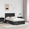 vidaXL Bed Frame with Headboard Black 120 x 190 cm Engineered Wood