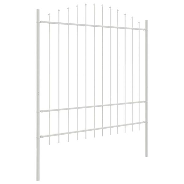 vidaXL Garden Fence White 170 x 215 cm Powder-Coated Steel