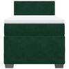 vidaXL Box Spring Bed with Mattress Dark Green 90x190 cm Velvet