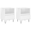 vidaXL Bedside Cabinets 2 pcs High Gloss White 40x35x50 cm Engineered Wood